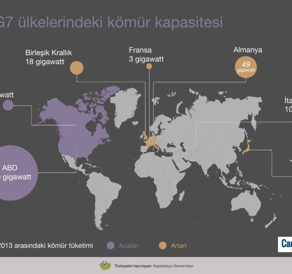 G7 ülkelerindeki kömür kapasitesi