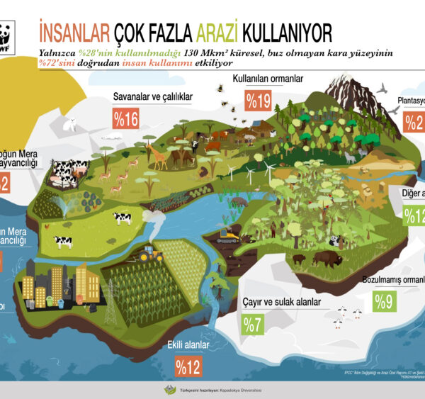 İnsanlar çok fazla arazi kullanıyor